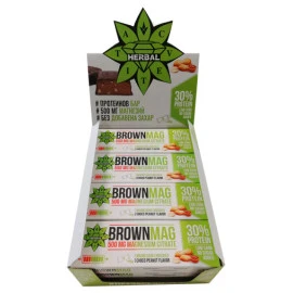 Протеинов бар CVETITA HERBAL BrownMag Bar Peanut Box, 12x60g width=