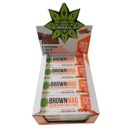 Протеинов бар CVETITA HERBAL BrownMag Bar Almond Box, 12x60g width=