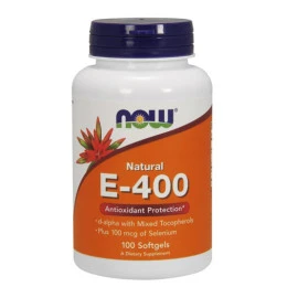 Витамин E-400 IU NOW, Mixed Tocopherols, 100 капс.
