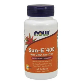 Витамин Е NOW 400 IU (Sun-E), 60 Softgels width=