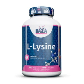 Аминокиселина HAYA LABS L-Lysine 500mg, 100 Vcaps. width=