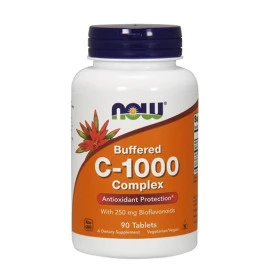 Витамин С-100 NOW Complex with 250mg Bioflavonoids - Buffered, 90 Tabs width=