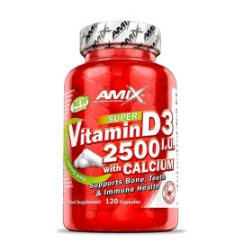 Витамини и менерали AMIX Vitamin D3 2500 IU with Calcium 250mg, 120 капс.