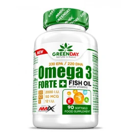 Витамини AMIX Omega3 FORTE 330/220 + D3,K2,Vit.E, 90 softgels width=