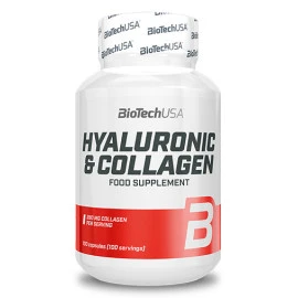 Хиалурон и колаген  BIOTECH USA, 100 капс. width=