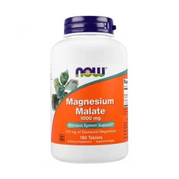 Магнезиев малат NOW Magnesium Malate 1,000 mg, 180 Tabs