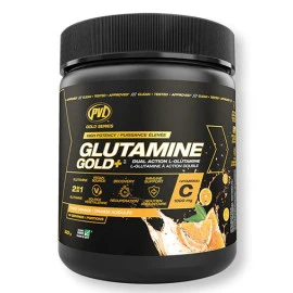 Глутамин PVL Glutamine Gold + Vitamin C, 322g width=