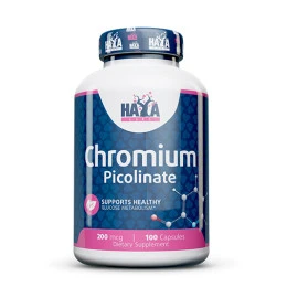 Хром пиколинат HAYA LABS Chromium Picolinate 200mcg, 100 caps.