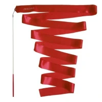 Лента за художествена гимнастика 4 м, червена