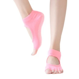 Чорапи за йога с отворени пръсти, розови