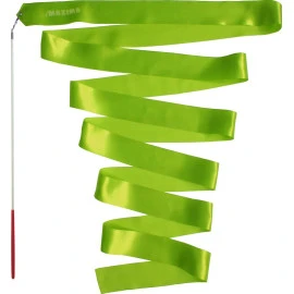 Лента за художествена гимнастика 4 м, зелена width=