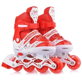 Регулируеми Светещи ролери Bodyflex S 31-34, червени width=