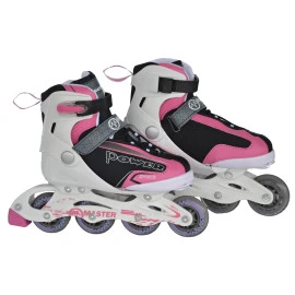 Ролери + Кънки за лед MASTER Maple 2в1, L (38-41), розови width=