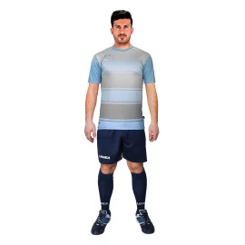 Футболен екип Legea Lubecca, сиво-св.синьо-черно, S width=