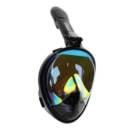 Маска за гмуркане MASTER, L/XL, черна, огледална width=