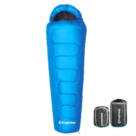 Спален чувал KING CAMP Trek 300, син, ляв width=