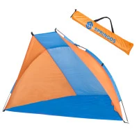 Палатка - сенник Springos, 220 x 115 см, плажна, оранжево-синьо