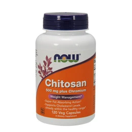 Фет бърнър NOW Chitosan 500мг., 120 капс.