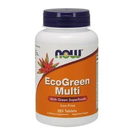 Мултивитамини NOW Eco-Green Multi, 120 табл.