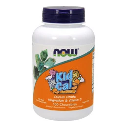 Мултивитамини за деца NOW Kid Cal, 100 дъвчащи табл.