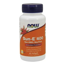 Витамин Е NOW Sun-E 400, 60 гел капсули width=