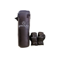 Комплект боксови ръкавици с  боксов чувал SPARTAN 45 см, 8 кг