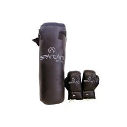 Комплект боксови ръкавици с  боксов чувал SPARTAN 45 см, 8 кг