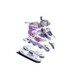 Ролери/кънки SPARTAN 2 в 1, виолетови, L (38-41) width=