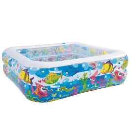 Надуваем басей JILONG Sea World 145 x 145 cм