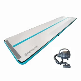 Постелка MASTERJUMP S-Pro 600x150x10см, сиво-синя, надуваема