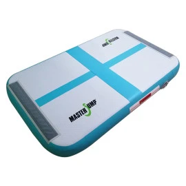 Постелка MASTERJUMP 60x100x10см, сиво-синя, надуваема width=