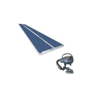 Постелка MASTER S-Pro 1400x200x10 см, синьо-бяла, надуваема