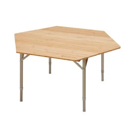 Маса KING CAMP Bamboo Color за къмпинг, шестоъгълна width=
