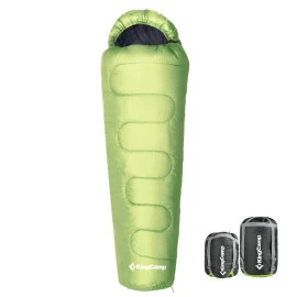 Спален чувал KING CAMP Trek 300, зелен, ляв width=