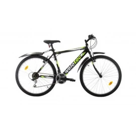 Велосипед VELOTEC PRO 26'', 480мм, черно-зелен width=