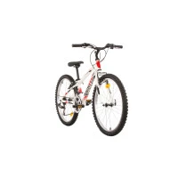 Велосипед Velotec TEMPO 24", 240мм, бяло-червен