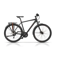 Велосипед Cross QUEST Man Trekking 28", 600 мм, черен